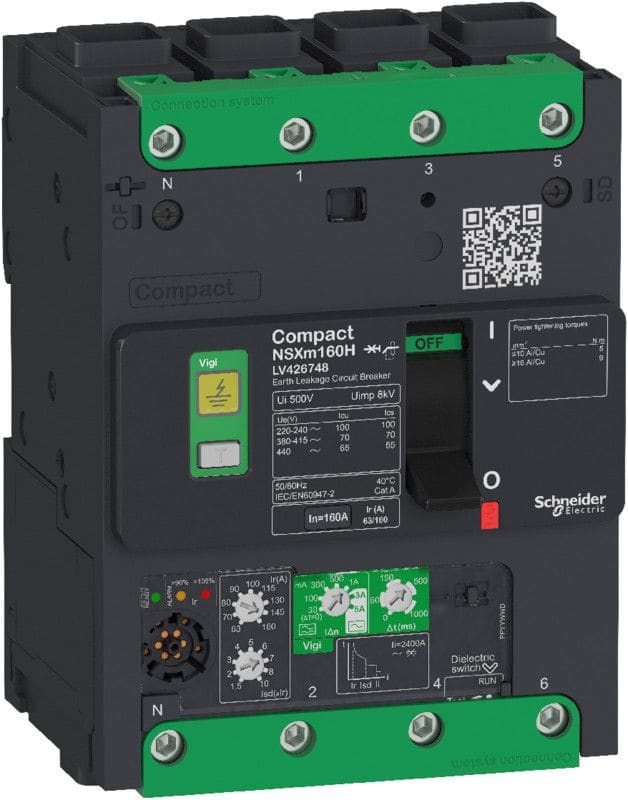 SCHNEIDER ELECTRIC - NSXm Vigi 70kA 4P 160A EverLin - LV426748
