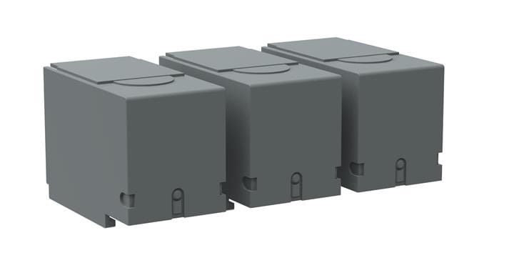 ABB - Liitinsuoja 3kpl matala OT/OTM315-400 - OTS400G1S/3