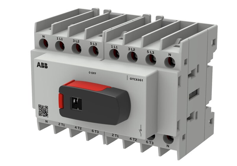 ABB SMART POWER - Vaihtokytkin - 4-nap. I-O-II 63A 415V AC-22A