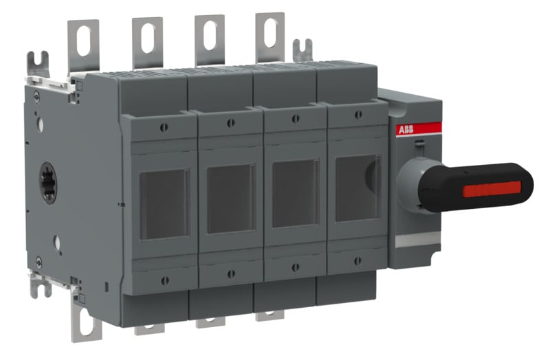 ABB - Kytkinvaroke 200A 4p sivusta DIN0 - OS200DS40FK