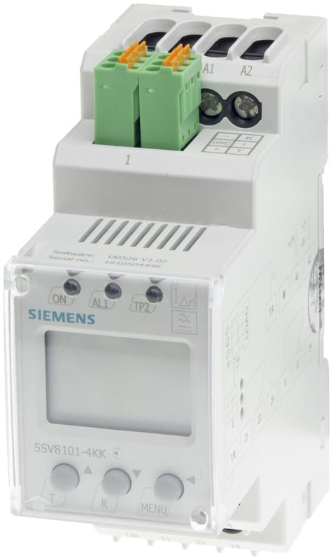 SIEMENS - Vikavirtamoduuli - 5SV8111-4KK B 0,03-3A 0-10s 24DC