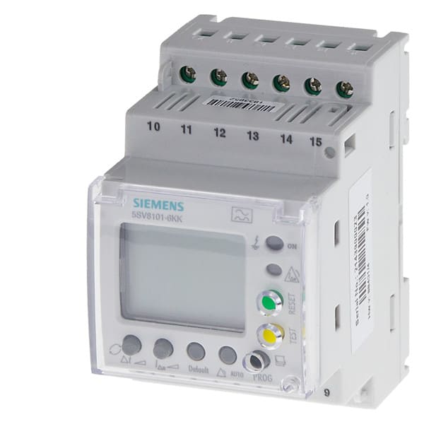 SIEMENS - Vikavirtamoduuli - 5SV8101-6KK A 0,03-3A 0-10s 230V