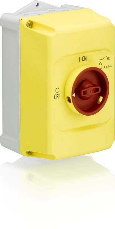 ABB - Käynnistinkotelo MS116/132 - IB132-Y keltainen