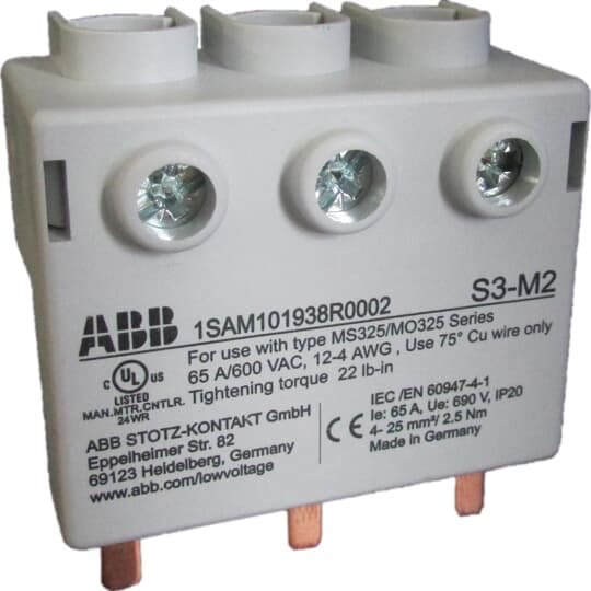 ABB - Syöttöliitin - MS325, korkea