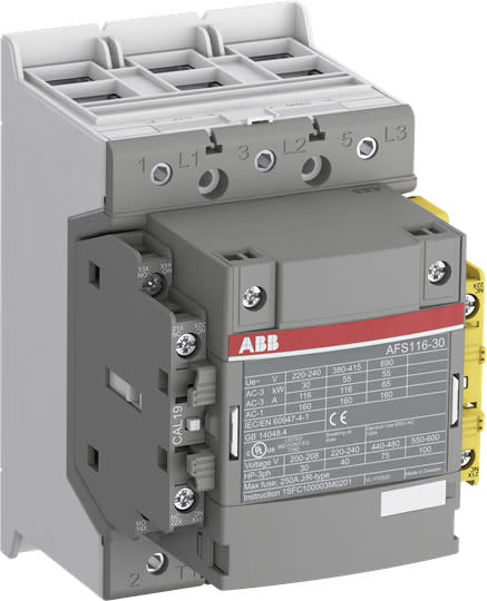 ABB - Kontaktori AFS116-30-12-13 - 3-nap.55kW,1S,2A,116A(AC-3)