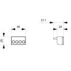 SIEMENS - Apukosketin 1NC 1NO - 3RA6913-1A 1s+1av, ruuviliitin