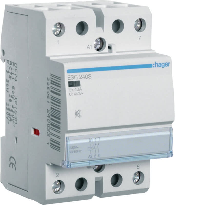 HAGER - Kontaktori hurinaton - ESC240S 2s 40A k.230V hur