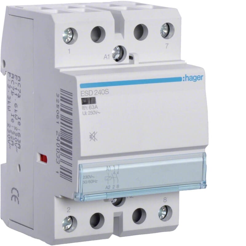 HAGER - Kontaktori hurinaton - ESD240S 2s 40A k.24V hur