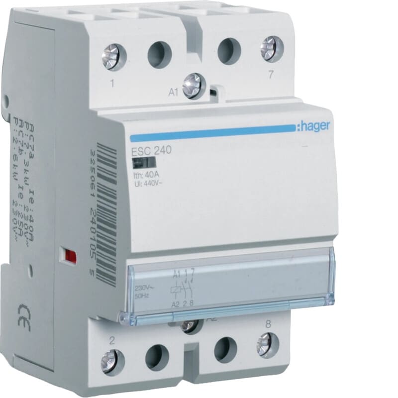 HAGER - Kontaktori - ESC240 2s 40A k.230V