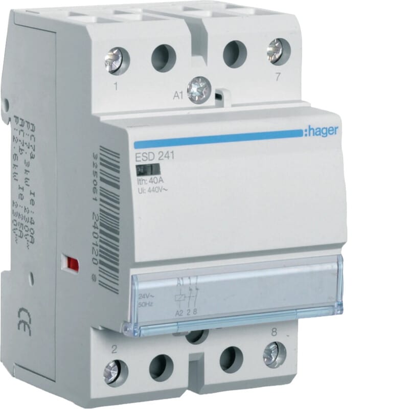 HAGER - Kontaktori - ESD241 2a 40A k.24V