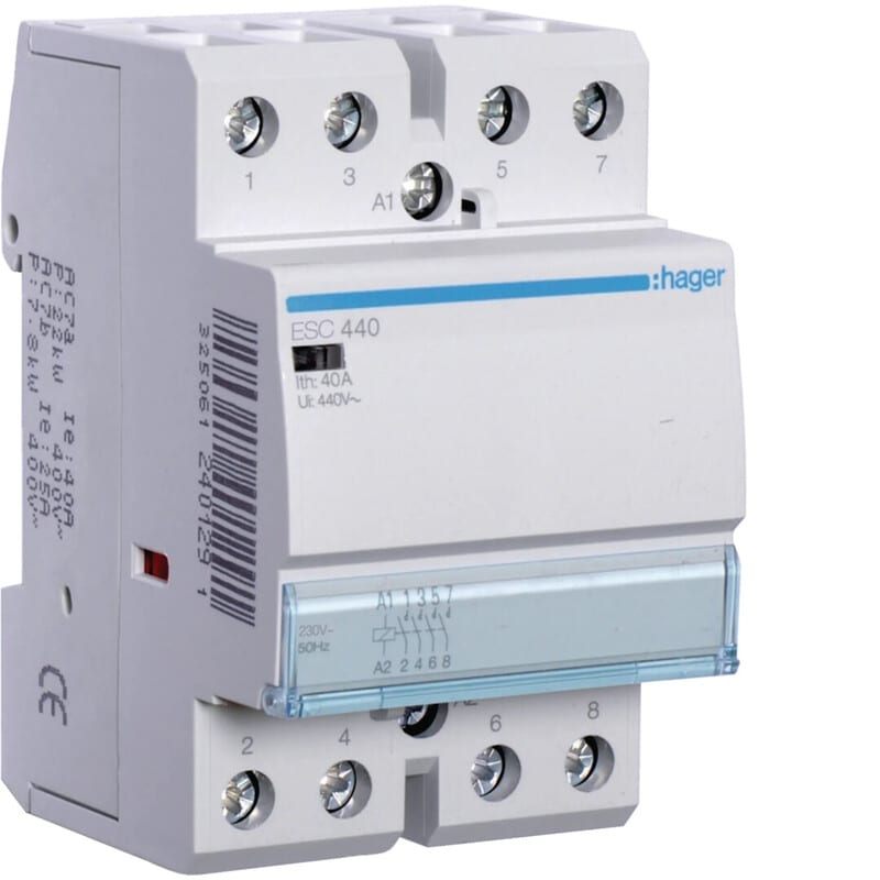 HAGER - Kontaktori - ESC440 4s 40A k.230V