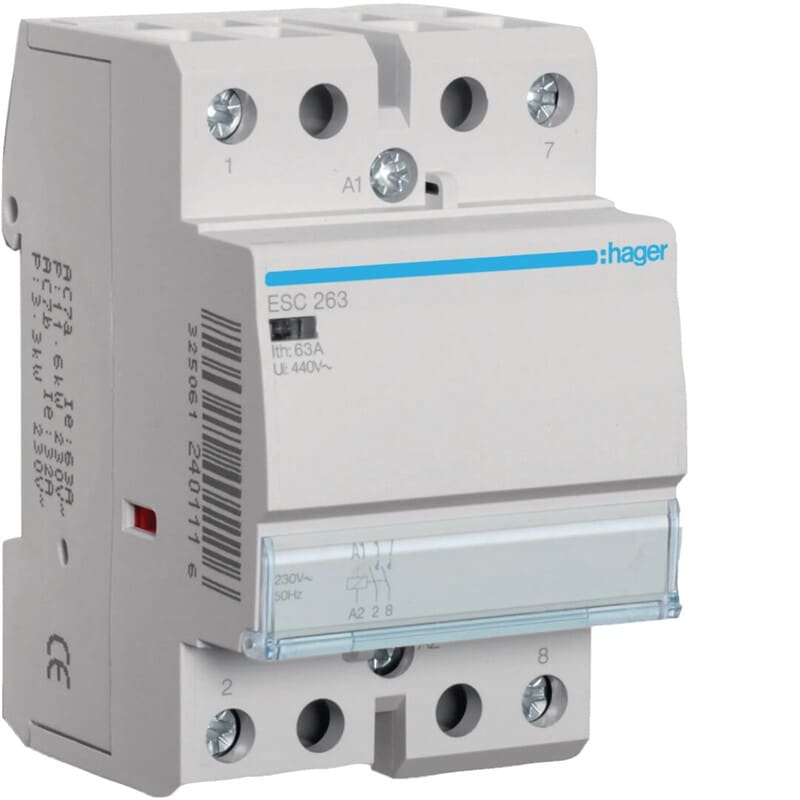 HAGER - Kontaktori - ESC263 2s 63A k.230V