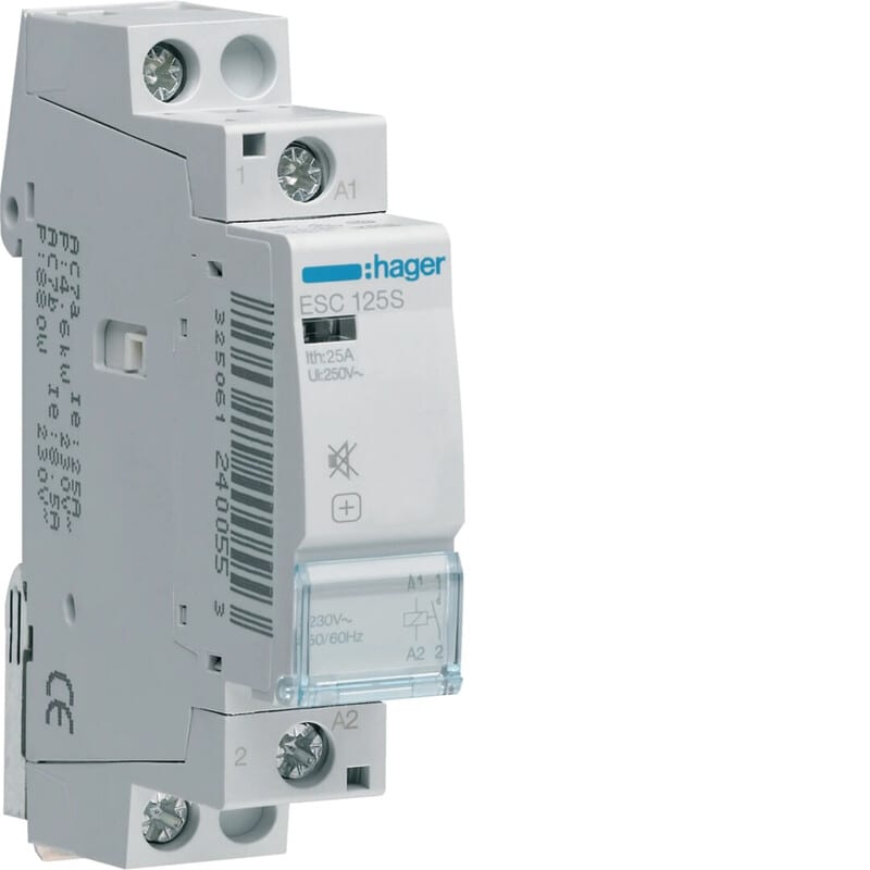 HAGER - Kontaktori - ESC125S 1s 25A 230VAC hur