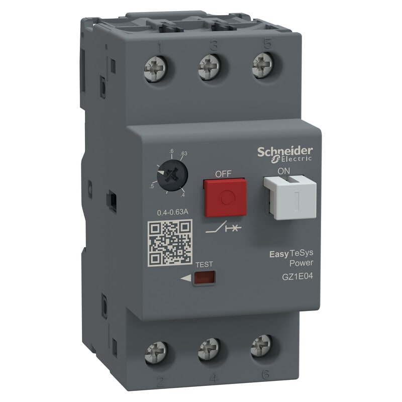 SCHNEIDER ELECTRIC - Moottorinsuojakatkaisija - GZ1E,AC-3,3P,0.40..0.63A