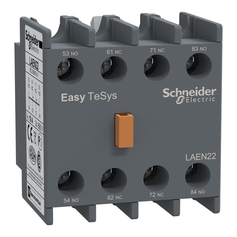 SCHNEIDER ELECTRIC - Apukosketin Easy TeSys - LAEN22, 2NO+2NC, LC1E/CAE