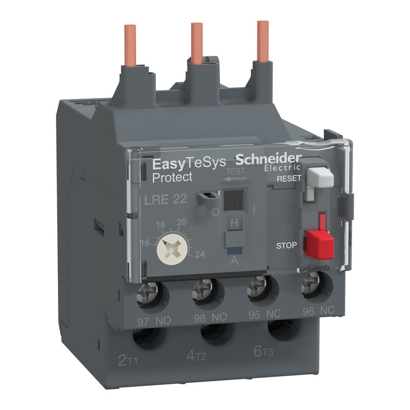 SCHNEIDER ELECTRIC - Lämpörele Easy TeSys - LRE22, 16...24A, 10A