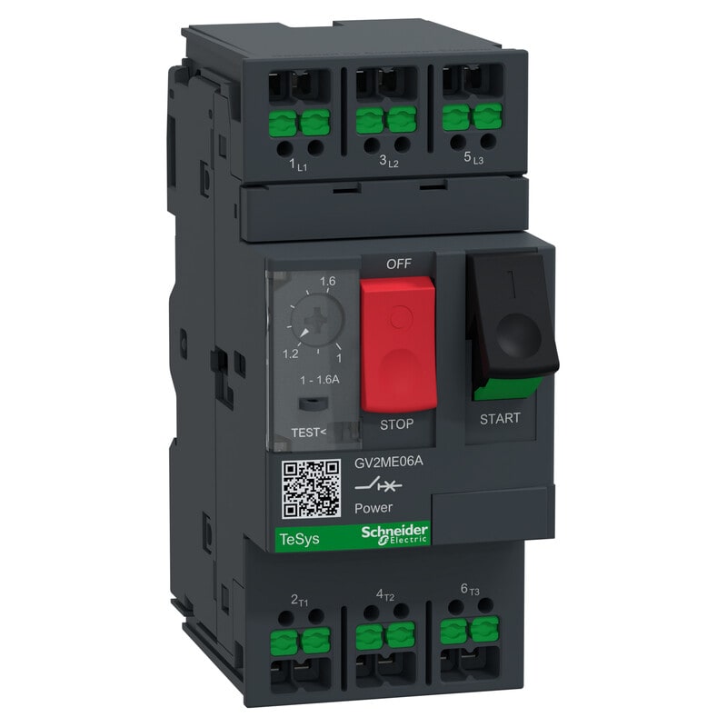 SCHNEIDER ELECTRIC - Moottorinsuojakatkaisija - 3P, AC3, 1-1,6 A, Snap-In