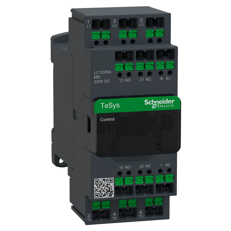 SCHNEIDER ELECTRIC - Kontaktori - 09A 3P 220V DC Snap-In