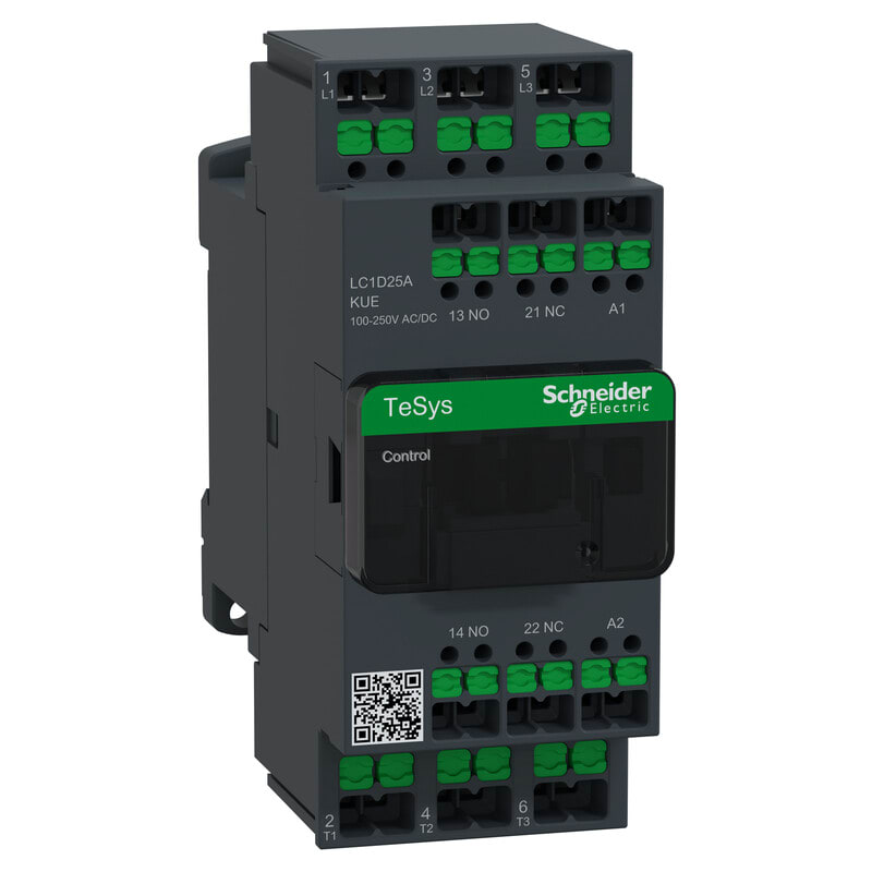 SCHNEIDER ELECTRIC - Kontaktori - 25A 3P 100-250V AC/DC Snap-in