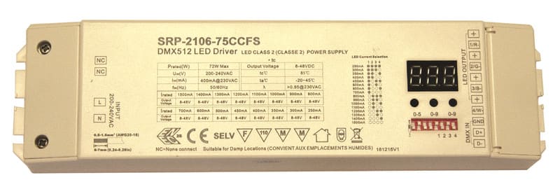 CARIITTI - LED-liitäntälaite - TASAVIRTALÄHDE DMX 75W 4CH