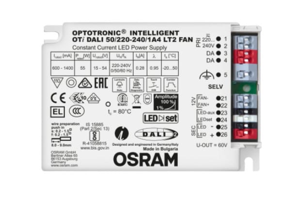 OSRAM OY - Elektroninen liitäntälaite - OTI DALI50/220-240/1A4LT2FAN