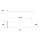 ELEKTRO-VALO - Upotuskotelo LEDPANEL - Ledpanel pintakotelo 1200x300