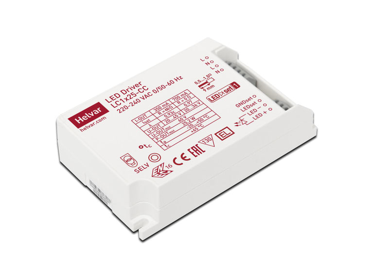 HELVAR - LED-liitäntälaite&vedonpoistin - LC1x25-CC & LC1x30 SR