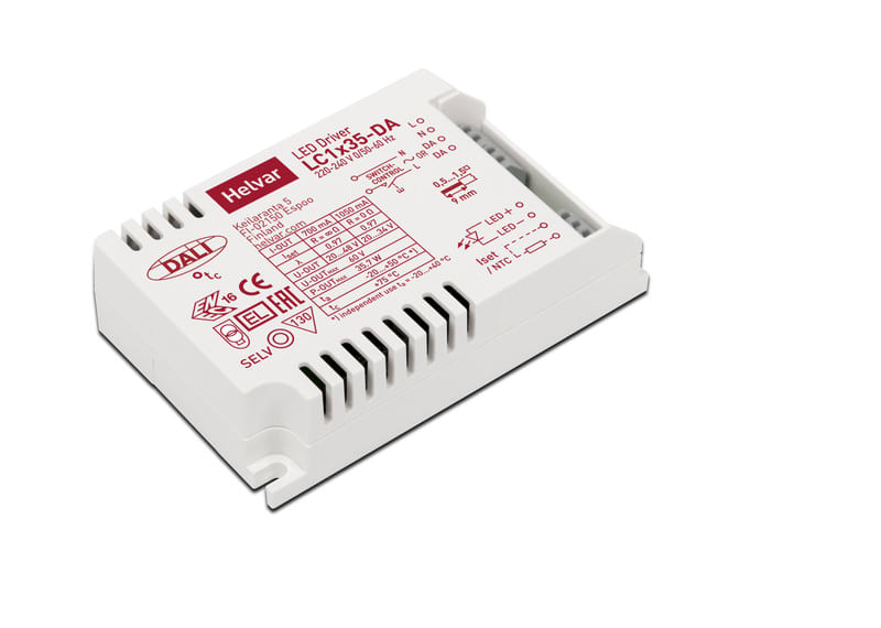 HELVAR - LED-liitäntälaite&vedonpoistin - LC1x35-DA & LC1x30 SR