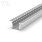 TECH LIGHT - Valaisinrunko - Alum.prof. 2m uppoas. harmaa