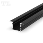 TECH LIGHT - Valaisinrunko - Alum.prof. 2m uppoas. musta