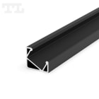 TECH LIGHT - Valoprofiili/-nauha - Alum.prof. 2m kulma-as. musta