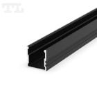 TECH LIGHT - Valaisinrunko - Alum.prof. 2m pinta-as. musta