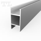 TECH LIGHT - Valaisinrunko - Alum.prof. 2m pinta-as. harmaa