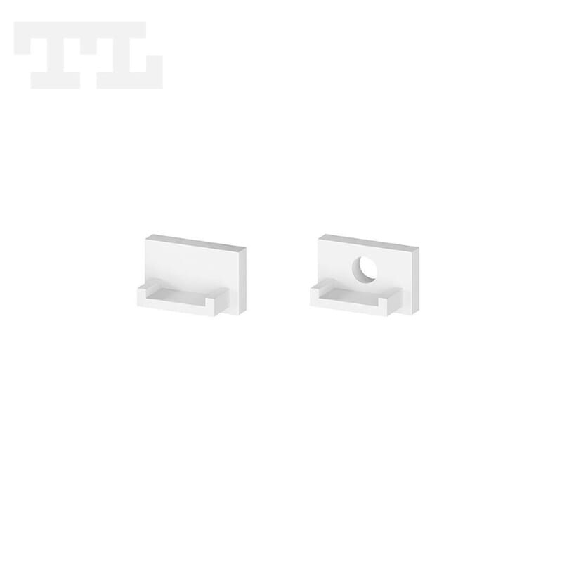 TECH LIGHT - Valaisinrunko - Alumiiniprof. päätypala valk.