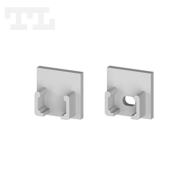 TECH LIGHT - Valaisinrunko - Alumiiniprof. päätypala harmaa