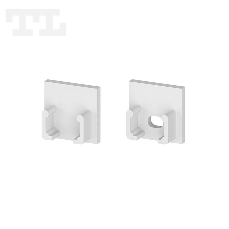 TECH LIGHT - Valaisinrunko - Alumiiniprof. päätypala valk.