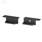 TECH LIGHT - Valaisinrunko - Al.prof. päätypala matala must