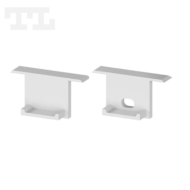 TECH LIGHT - Valaisinrunko - Alumiiniprof. päätypala harmaa