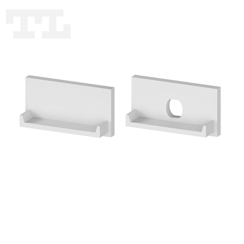 TECH LIGHT - Valaisinrunko - Alumiiniprof. päätypala harmaa