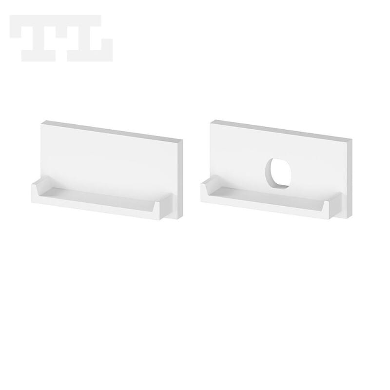 TECH LIGHT - Valaisinrunko - Alumiiniprof. päätypala valk