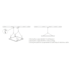 DEFA - Plano ripustustarvike - 6x6 LED MP vaijeriripustin