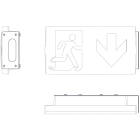 TEKNOWARE EMERGENCY LIGHTING - Seinäkiinnike - TWTB103 Combo lippukannake