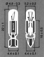 PEREL - Puhelinlamppuled T 5.5 24V Val - OD-W02T55-24PD