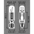 PEREL - Puhelinlamppuled T 5.5 24V Val - OD-W02T55-24PD