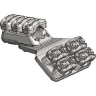 MELBYE - Pääteliitin - Dupl 45° 1x37-47 3D 2x17-37 2d
