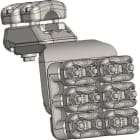 MELBYE - Pääteliitin - Dupl 90° 1x37-47 2D 2x17-37 3d