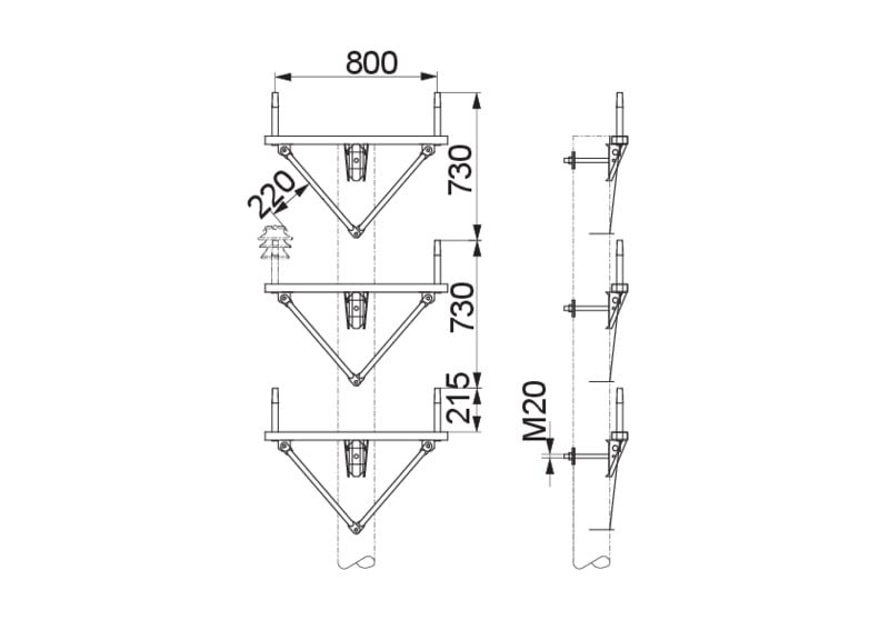 ENSTO FINLAND - Taso-orsi PAS 2-j/1-p - SH 181 1kpl=3 ORTTA