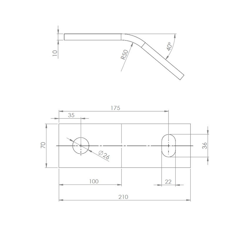EUROLAITE - Harusrauta - Fixing plate, E-4003