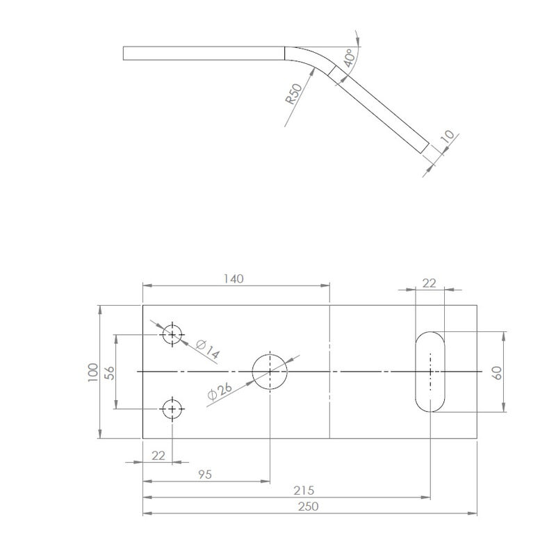 EUROLAITE - Harusrauta - Fixing plate, E-4004
