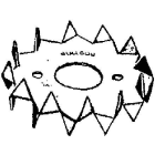 GBO - Puunsitojalevy 2-puol.galv. - C1-95G-B, pyöreä 95mm